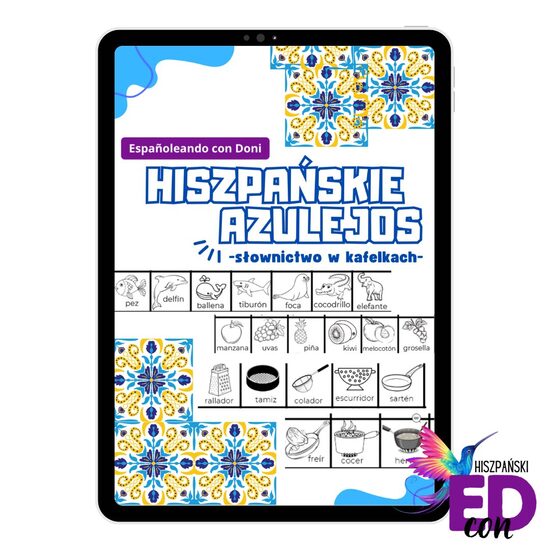 Hiszpańskie azulejos - słownictwo w kafelkach